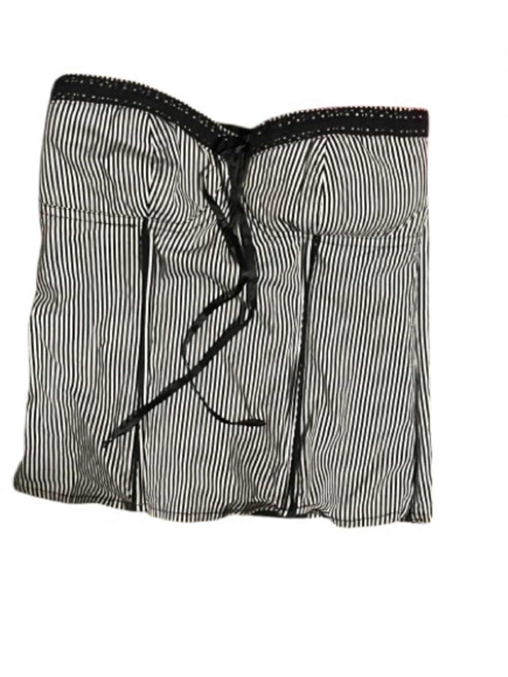 Pin striped goth corset top with bones— READ DESC